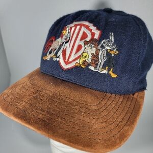 Warner Bros Looney Tunes Acme Clothing Co Vintage 1991 Suede Brim Snapback Hat